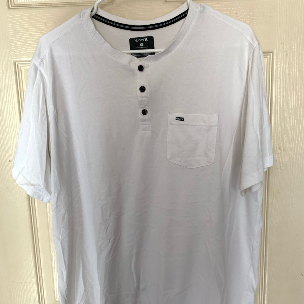 Hurley Nike Dri-fit quarter button-up pocket tee